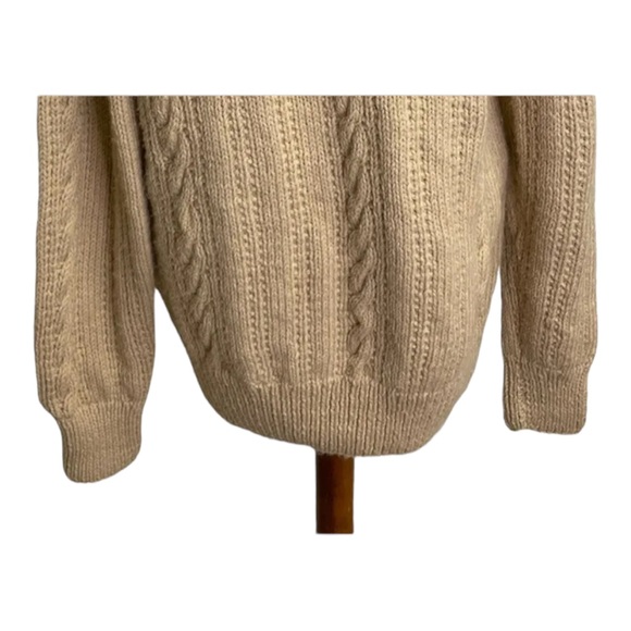Vintage Hand Made Cable Knit Fisherman Sweater Crewneck Womens L/XL - Picture 5 of 10